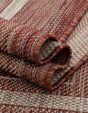 Rust Red 6' 1 x 6' 1 Outdoor Border Round Area Rug Weather Resistant for Patio, Deck, Terrace, Balcony, Porch 100% Polypropylene Classic Bordered Carpet for Sale at Rug Engine