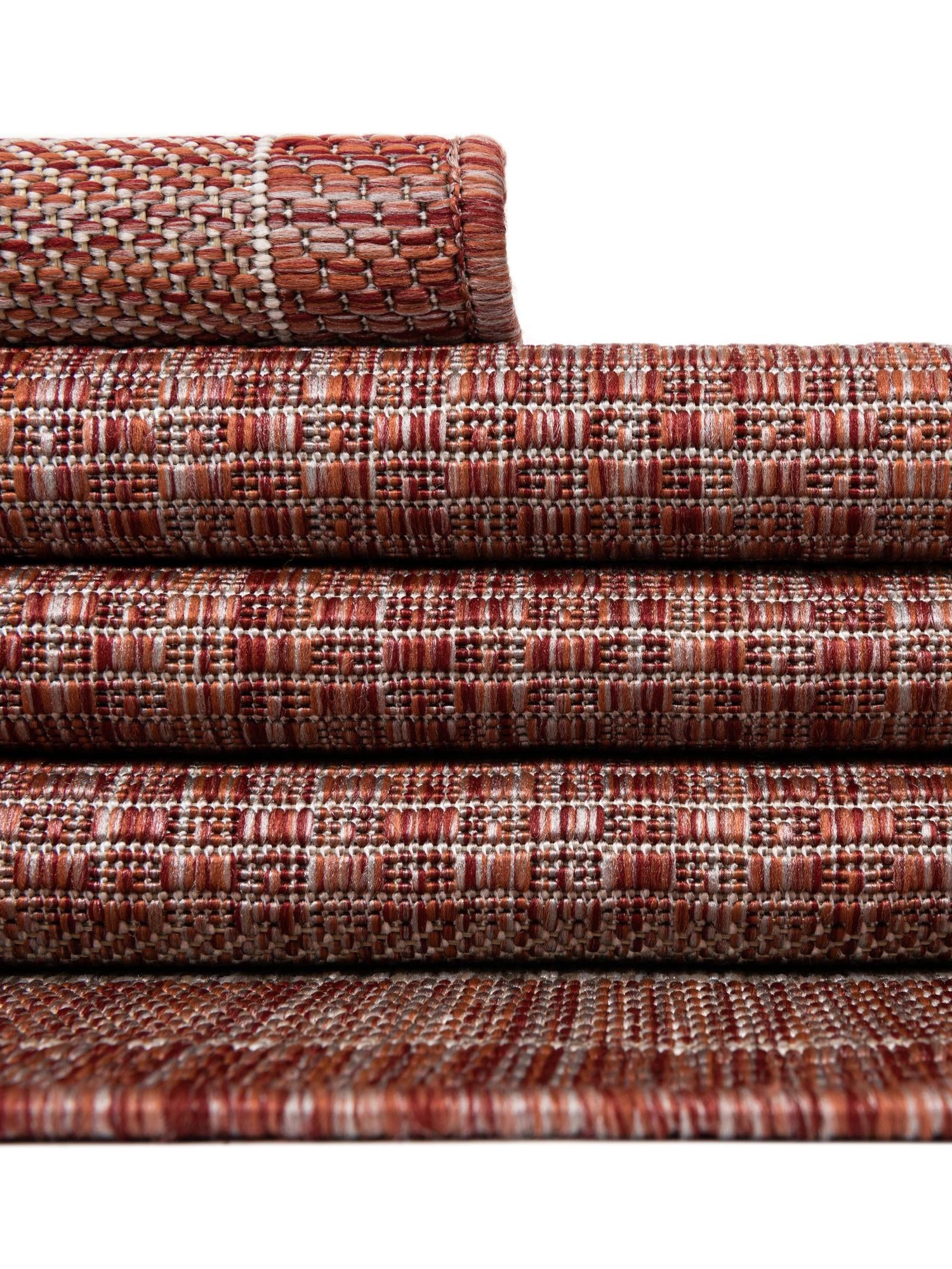 Rust Red 13' 1 x 13' 1 Outdoor Border Round Area Rug Weather Resistant for Patio, Deck, Terrace, Balcony, Porch 100% Polypropylene Classic Bordered Carpet for Sale at Rug Engine