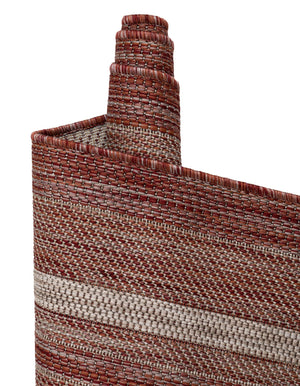 Rust Red 10' x 10' Outdoor Border Square Area Rug Weather Resistant for Patio, Deck, Terrace, Balcony, Porch 100% Polypropylene Classic Bordered Carpet for Sale at Rug Engine