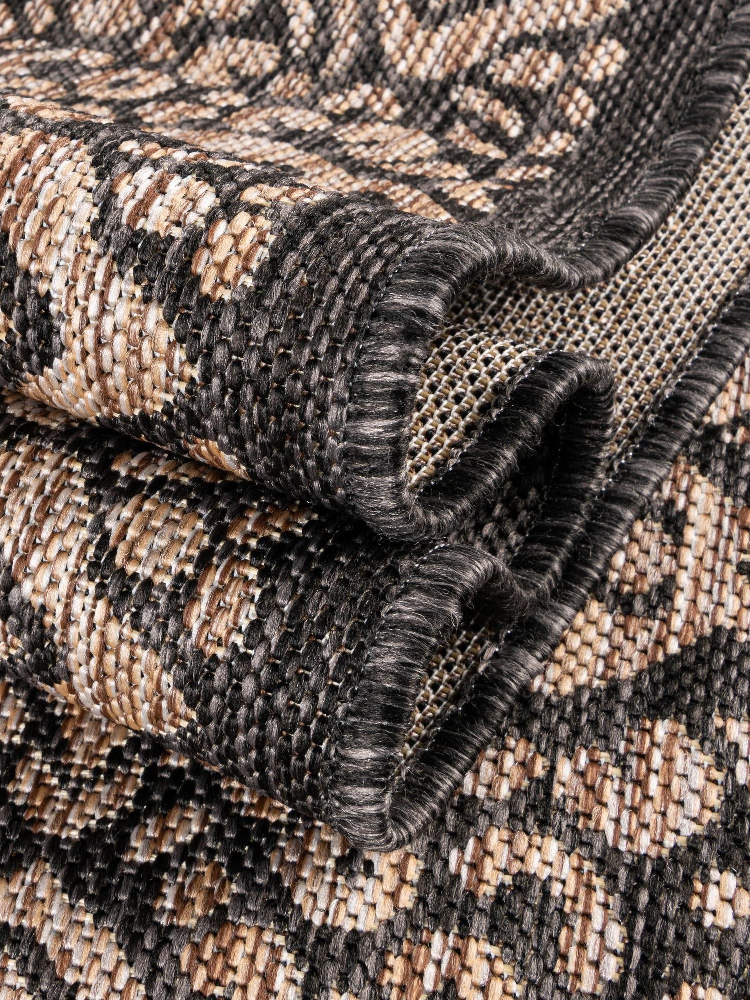 Charcoal Gray 10' 8 x 10' 8 Outdoor Border Square Area Rug Weather Resistant for Patio, Deck, Terrace, Balcony, Porch 100% Polypropylene Classic Bordered Carpet for Sale at Rug Engine