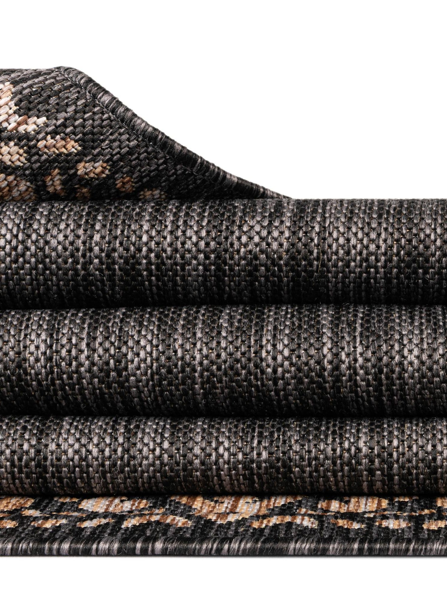 Charcoal Gray 10' 8 x 10' 8 Outdoor Border Square Area Rug Weather Resistant for Patio, Deck, Terrace, Balcony, Porch 100% Polypropylene Classic Bordered Carpet for Sale at Rug Engine
