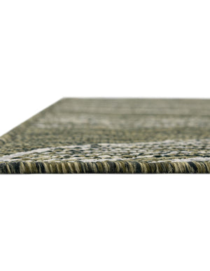 Green 10' x 10' Outdoor Botanical Square Area Rug Weather Resistant for Patio, Deck, Terrace, Balcony, Porch Polypropylene Garden Floral Tropical Carpet for Sale at Rug Engine