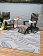 Light Gray 10' 8 x 10' 8 Outdoor Botanical Square Area Rug Weather Resistant for Patio, Deck, Terrace, Balcony, Porch Polypropylene Garden Floral Tropical Carpet for Sale at Rug Engine
