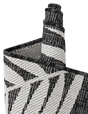 Charcoal 10' x 10' Outdoor Botanical Square Area Rug Weather Resistant for Patio, Deck, Terrace, Balcony, Porch Polypropylene Garden Floral Tropical Carpet for Sale at Rug Engine