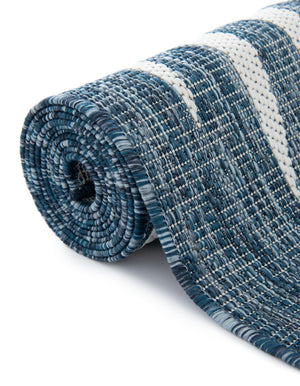 Blue 13' 1 x 13' 1 Outdoor Botanical Square Area Rug Weather Resistant for Patio, Deck, Terrace, Balcony, Porch Polypropylene Garden Floral Tropical Carpet for Sale at Rug Engine