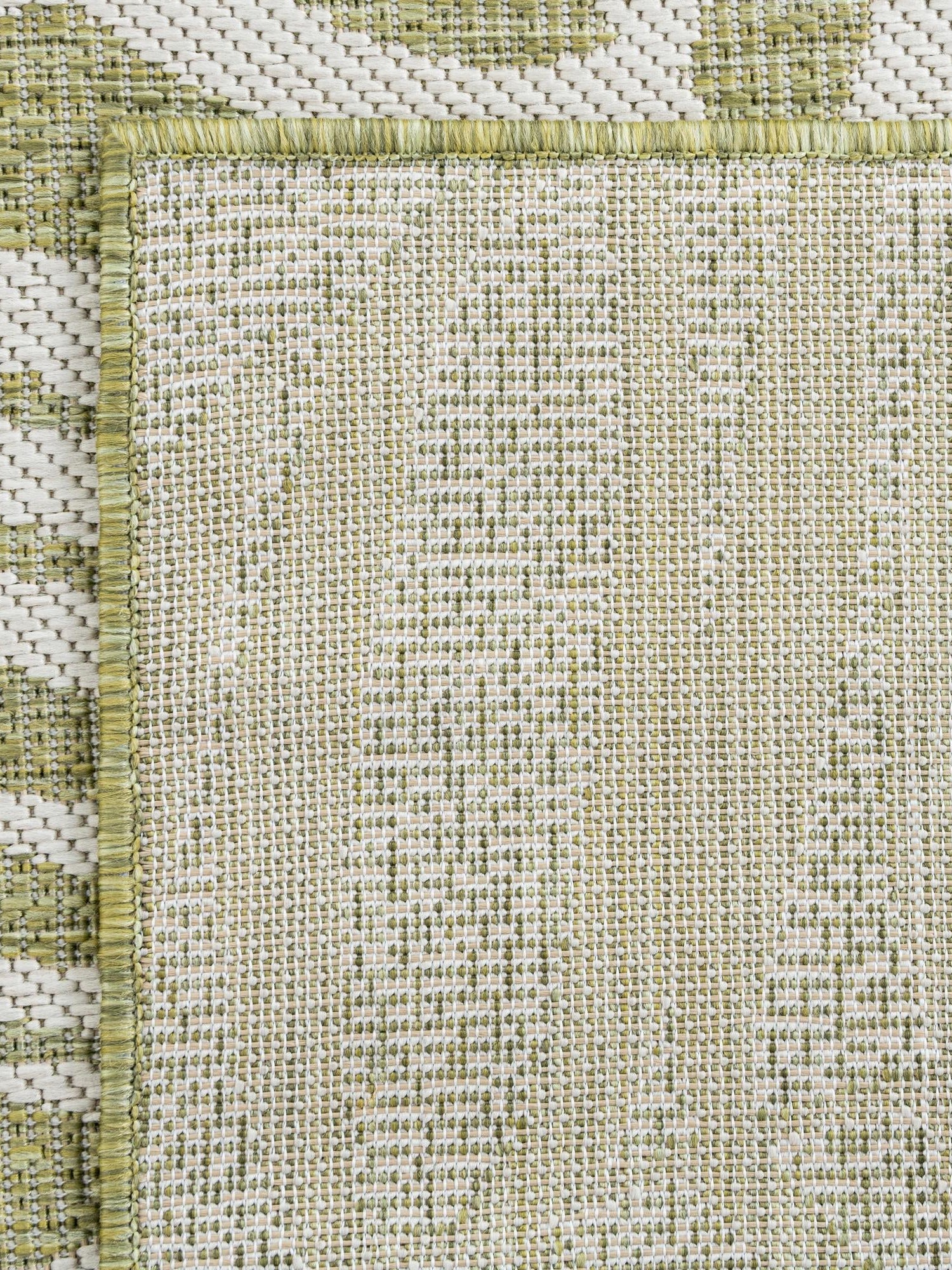 Green 7' 10 x 7' 10 Outdoor Botanical Square Area Rug Weather Resistant for Patio, Deck, Terrace, Balcony, Porch Polypropylene Garden Floral Tropical Carpet for Sale at Rug Engine