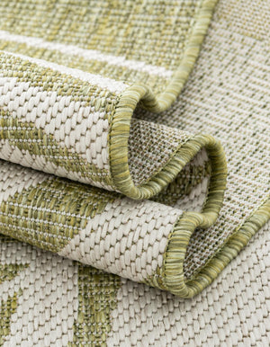 Green 12' x 12' Outdoor Botanical Square Area Rug Weather Resistant for Patio, Deck, Terrace, Balcony, Porch Polypropylene Garden Floral Tropical Carpet for Sale at Rug Engine