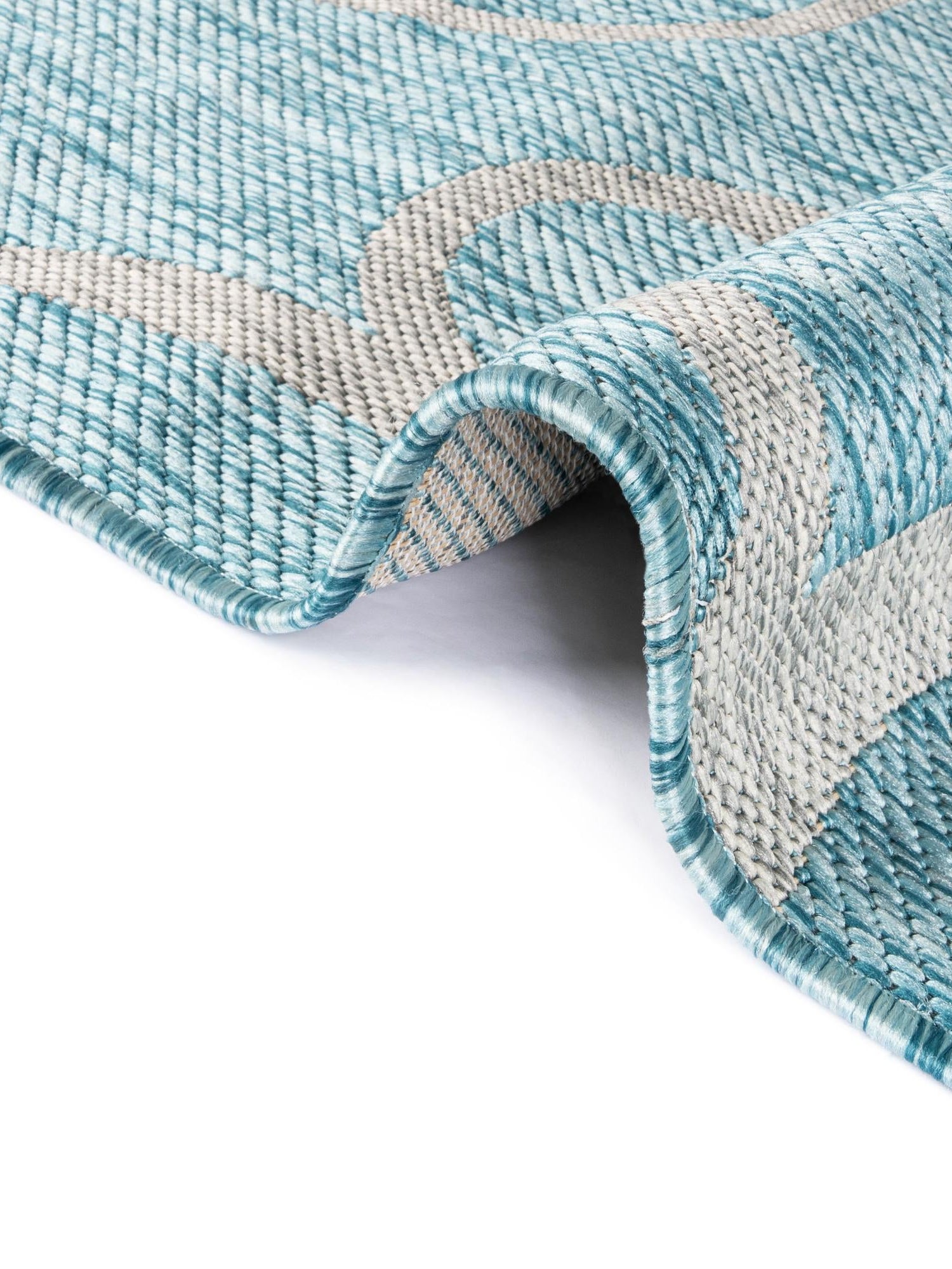 Light Aqua 10' 8 x 10' 8 Outdoor Botanical Square Area Rug Weather Resistant for Patio, Deck, Terrace, Balcony, Porch Polypropylene Garden Floral Tropical Carpet for Sale at Rug Engine