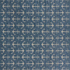 Blue 13' 1 x 13' 1 Outdoor Coastal Square Area Rug Weather Resistant for Patio, Deck, Terrace, Balcony, Porch 100% Polypropylene Coastal Decor Carpet for Sale at Rug Engine