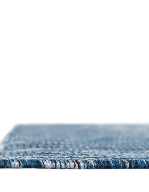 Blue 10' 8 x 10' 8 Outdoor Modern Square Area Rug Weather Resistant for Patio, Deck, Terrace, Balcony, Porch 100% Polypropylene Modern Outside Carpet for Sale at Rug Engine
