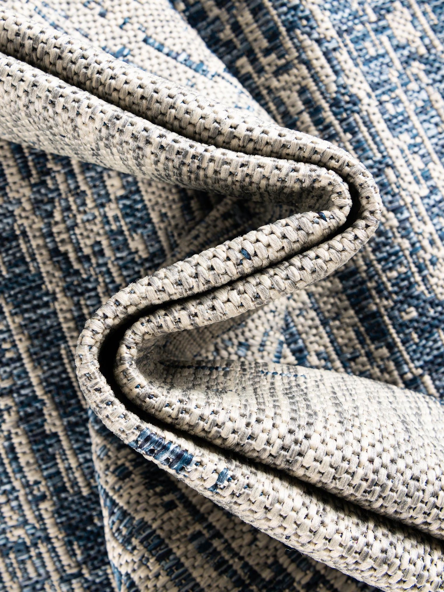 Blue 13' 1 x 13' 1 Outdoor Modern Square Area Rug Weather Resistant for Patio, Deck, Terrace, Balcony, Porch 100% Polypropylene Modern Outside Carpet for Sale at Rug Engine