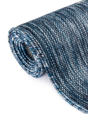 Blue 10' 8 x 10' 8 Outdoor Modern Square Area Rug Weather Resistant for Patio, Deck, Terrace, Balcony, Porch 100% Polypropylene Modern Outside Carpet for Sale at Rug Engine