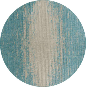 Aqua 13' 1 x 13' 1 Outdoor Modern Round Area Rug Weather Resistant for Patio, Deck, Terrace, Balcony, Porch 100% Polypropylene Modern Outside Carpet for Sale at Rug Engine