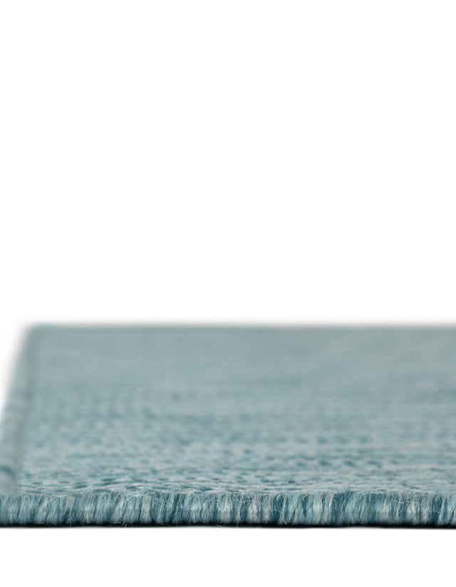 Aqua 10' 8 x 10' 8 Outdoor Modern Square Area Rug Weather Resistant for Patio, Deck, Terrace, Balcony, Porch 100% Polypropylene Modern Outside Carpet for Sale at Rug Engine