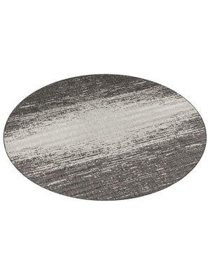 Charcoal Gray 10' 8 x 10' 8 Outdoor Modern Round Area Rug Weather Resistant for Patio, Deck, Terrace, Balcony, Porch 100% Polypropylene Modern Outside Carpet for Sale at Rug Engine