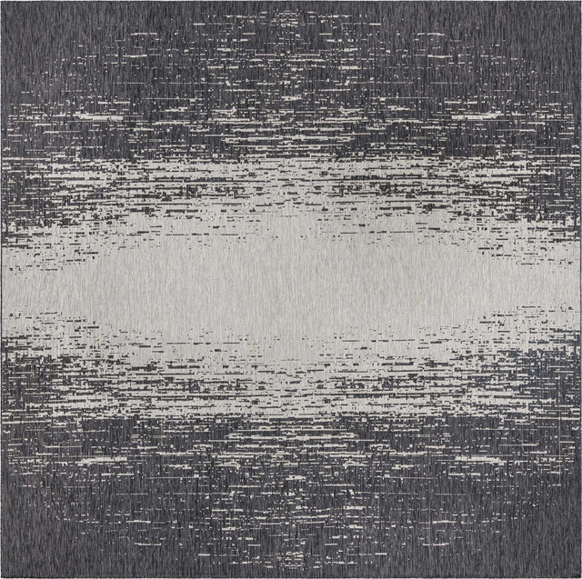 Charcoal Gray 13' 1 x 13' 1 Outdoor Modern Square Area Rug Weather Resistant for Patio, Deck, Terrace, Balcony, Porch 100% Polypropylene Modern Outside Carpet for Sale at Rug Engine