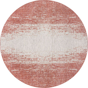 Rust Red 13' 1 x 13' 1 Outdoor Modern Round Area Rug Weather Resistant for Patio, Deck, Terrace, Balcony, Porch 100% Polypropylene Modern Outside Carpet for Sale at Rug Engine