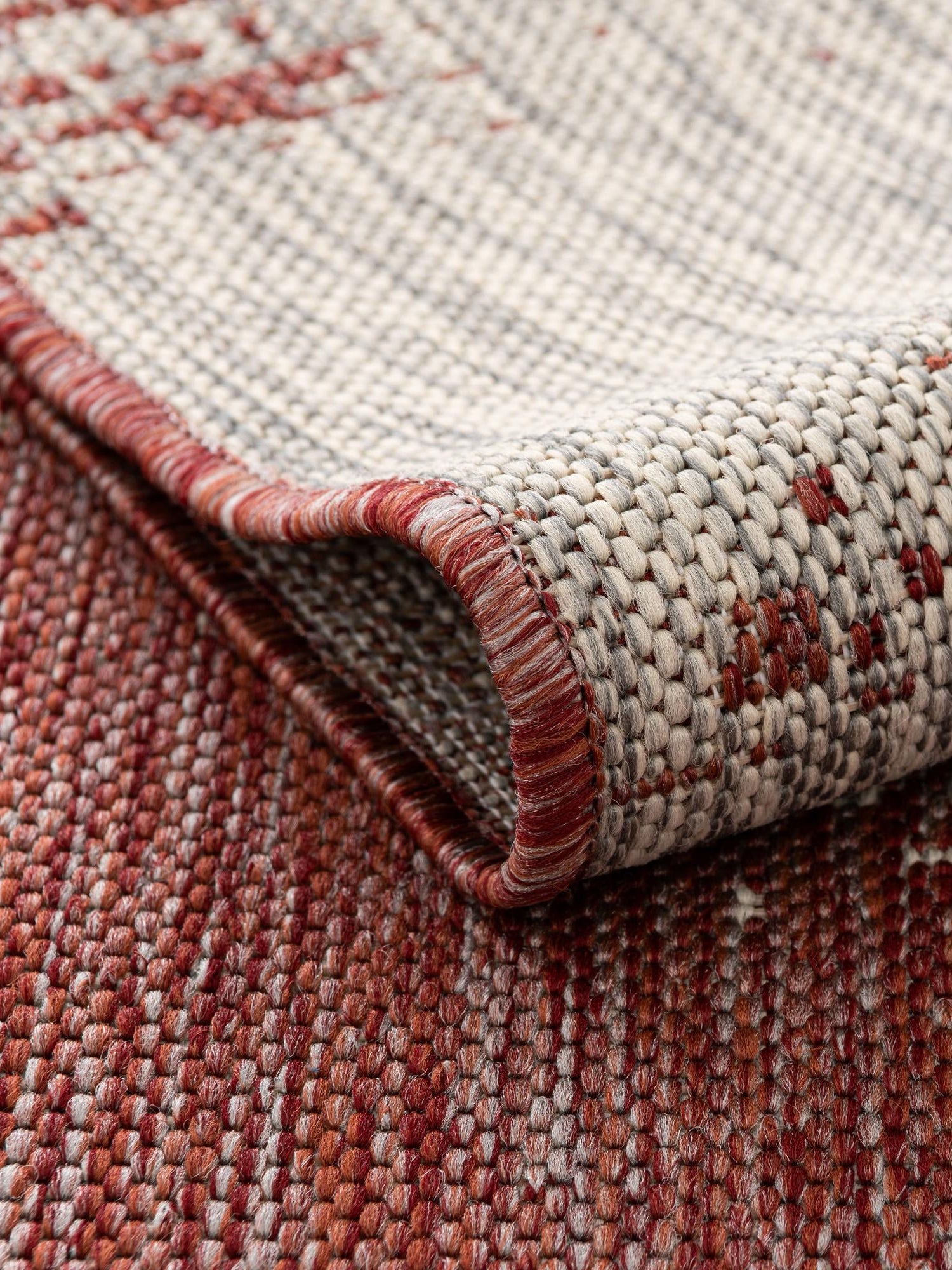 Rust Red 13' 1 x 13' 1 Outdoor Modern Square Area Rug Weather Resistant for Patio, Deck, Terrace, Balcony, Porch 100% Polypropylene Modern Outside Carpet for Sale at Rug Engine