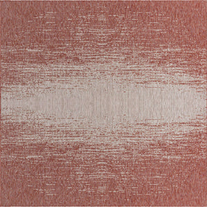 Rust Red 10' 8 x 10' 8 Outdoor Modern Square Area Rug Weather Resistant for Patio, Deck, Terrace, Balcony, Porch 100% Polypropylene Modern Outside Carpet for Sale at Rug Engine