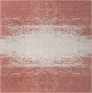 Rust Red 13' 1 x 13' 1 Outdoor Modern Square Area Rug Weather Resistant for Patio, Deck, Terrace, Balcony, Porch 100% Polypropylene Modern Outside Carpet for Sale at Rug Engine