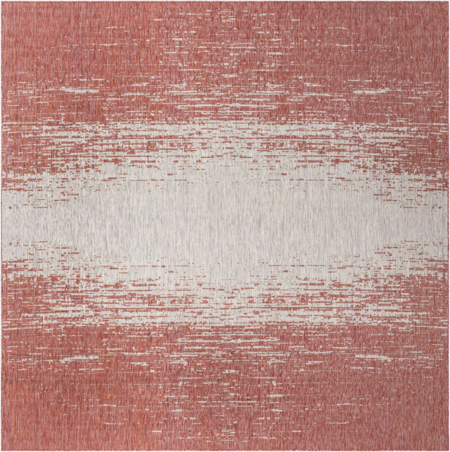 Rust Red 13' 1 x 13' 1 Outdoor Modern Square Area Rug Weather Resistant for Patio, Deck, Terrace, Balcony, Porch 100% Polypropylene Modern Outside Carpet for Sale at Rug Engine