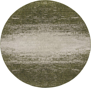 Green 10' 8 x 10' 8 Outdoor Modern Round Area Rug Weather Resistant for Patio, Deck, Terrace, Balcony, Porch 100% Polypropylene Modern Outside Carpet for Sale at Rug Engine