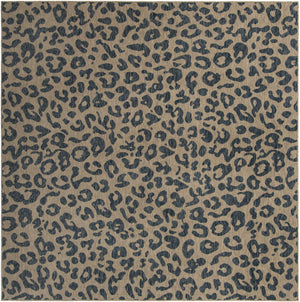 Blue 10' 8 x 10' 8 Outdoor Safari Square Area Rug Weather Resistant for Patio, Deck, Terrace, Balcony, Porch Animal Print Wildlife Nature Carpet for Sale at Rug Engine