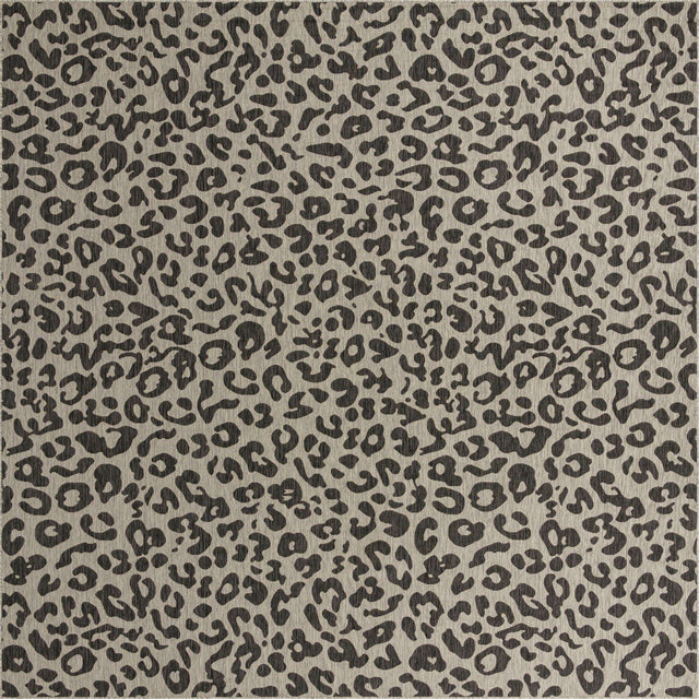 Light Gray 13' 1 x 13' 1 Outdoor Safari Square Area Rug Weather Resistant for Patio, Deck, Terrace, Balcony, Porch Animal Print Wildlife Nature Carpet for Sale at Rug Engine