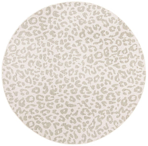 Ivory Gray 13' 1 x 13' 1 Outdoor Safari Round Area Rug Weather Resistant for Patio, Deck, Terrace, Balcony, Porch Animal Print Wildlife Nature Carpet for Sale at Rug Engine