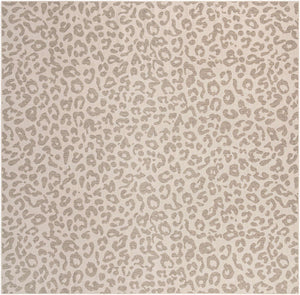 Ivory Gray 13' 1 x 13' 1 Outdoor Safari Square Area Rug Weather Resistant for Patio, Deck, Terrace, Balcony, Porch Animal Print Wildlife Nature Carpet for Sale at Rug Engine