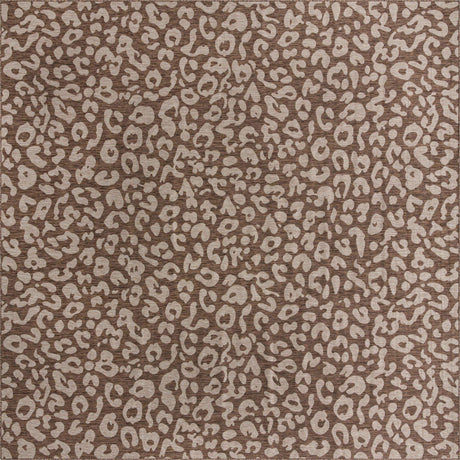 Brown 13' 1 x 13' 1 Outdoor Safari Square Rug