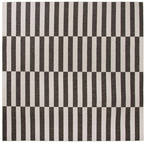 Charcoal 13' 1 x 13' 1 Outdoor Striped Square Area Rug Weather Resistant for Patio, Deck, Terrace, Balcony, Porch Geometric Pattern Waterproof Carpet for Sale at Rug Engine