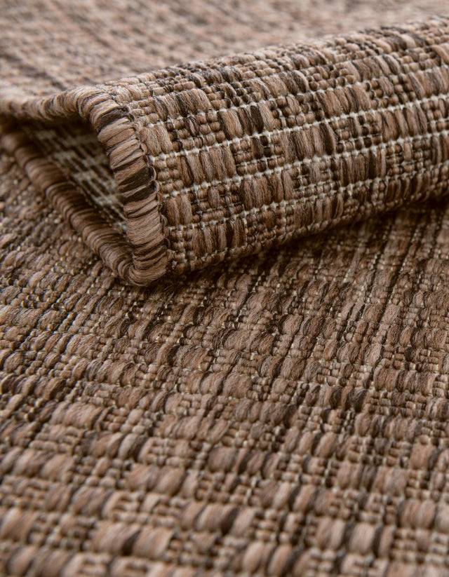 Light Brown 6' 1 x 6' 1 Outdoor Solid Square Rug