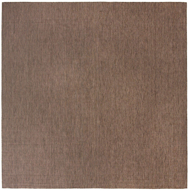 Light Brown 13' 1 x 13' 1 Outdoor Solid Square Rug