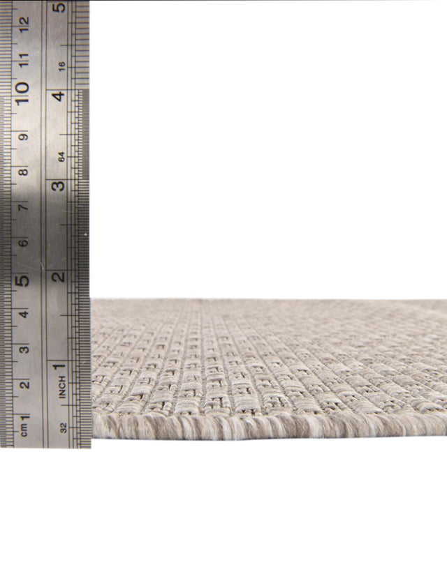 Beige 6' 1 x 6' 1 Outdoor Solid Square Rug