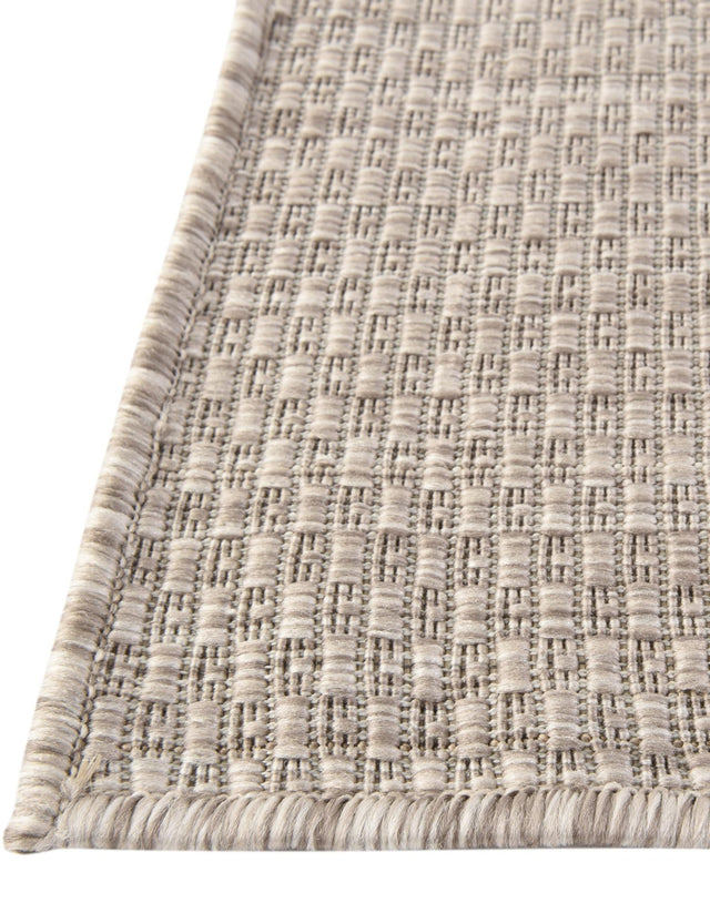 Beige 6' 1 x 6' 1 Outdoor Solid Square Rug