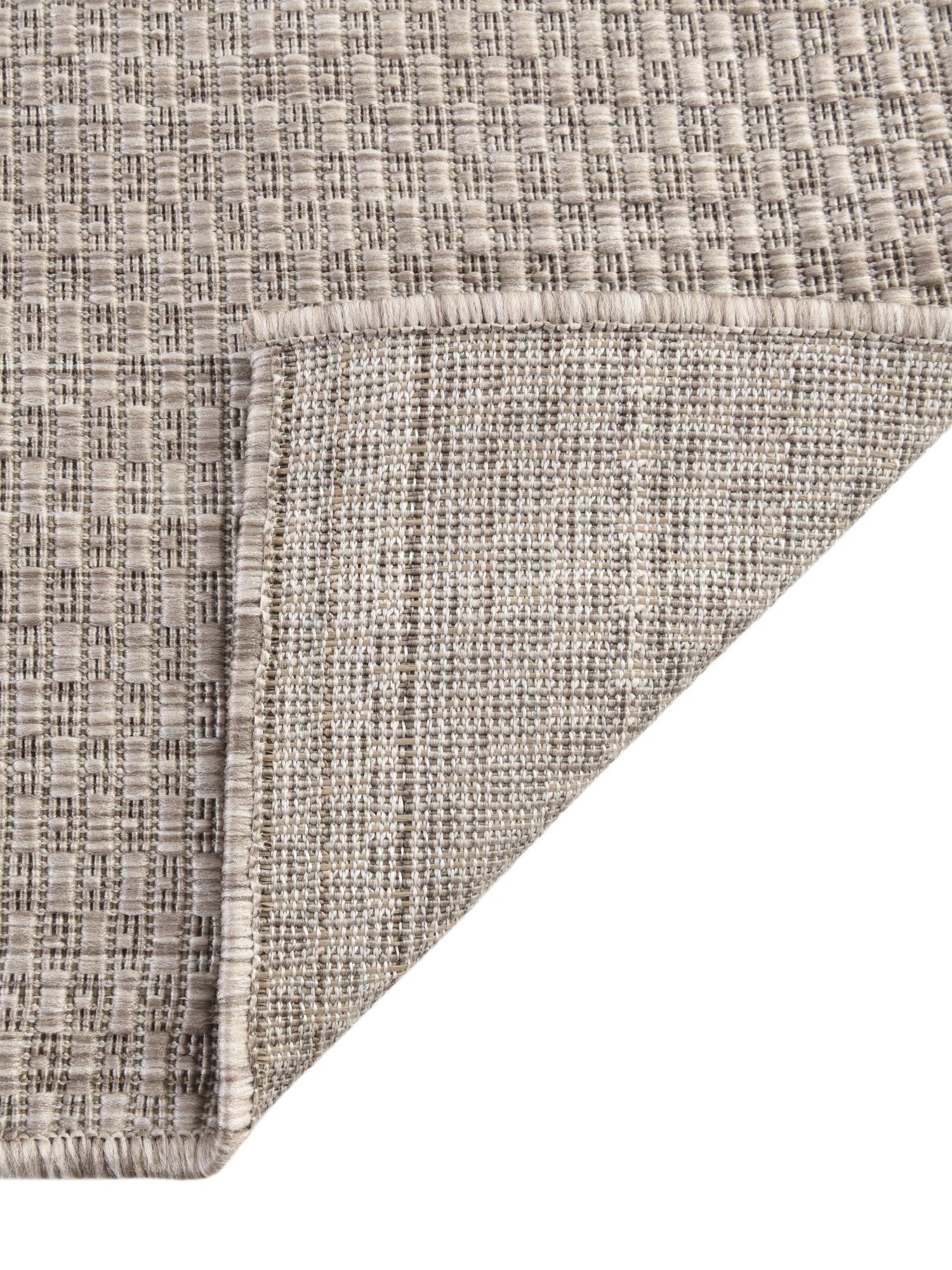 Beige 7' 10 x 7' 10 Outdoor Solid Square Area Rug Weather Resistant for Patio, Deck, Terrace, Balcony, Porch 100% Polypropylene Minimalist Waterproof Carpet for Sale at Rug Engine