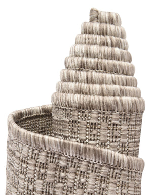 Beige 6' 1 x 6' 1 Outdoor Solid Square Rug