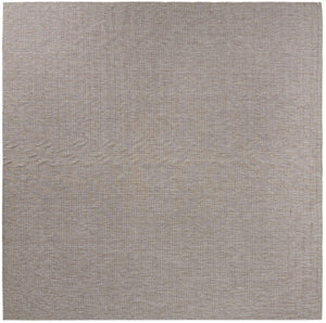 Beige 13' 1 x 13' 1 Outdoor Solid Square Rug