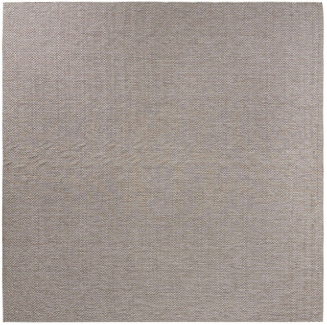Beige 13' 1 x 13' 1 Outdoor Solid Square Rug