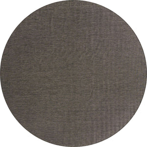 Black 13' 1 x 13' 1 Outdoor Solid Round Area Rug Weather Resistant for Patio, Deck, Terrace, Balcony, Porch