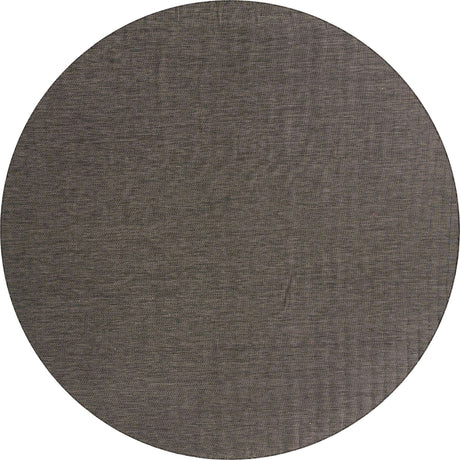 Black 13' 1 x 13' 1 Outdoor Solid Round Area Rug Weather Resistant for Patio, Deck, Terrace, Balcony, Porch