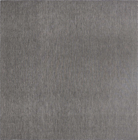 Black 13' 1 x 13' 1 Outdoor Solid Square Rug
