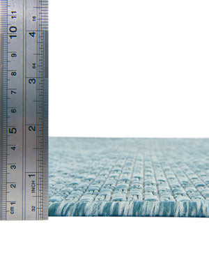 Aquamarine 13' 1 x 13' 1 Outdoor Solid Round Area Rug Weather Resistant for Patio, Deck, Terrace, Balcony, Porch 100% Polypropylene Minimalist Waterproof Carpet for Sale at Rug Engine