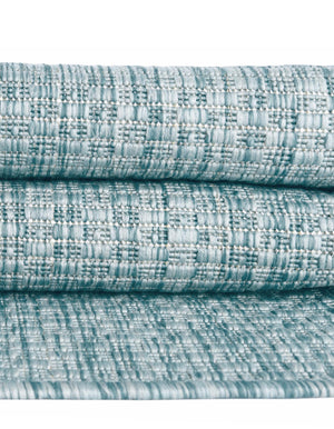 Aquamarine 13' 1 x 13' 1 Outdoor Solid Round Area Rug Weather Resistant for Patio, Deck, Terrace, Balcony, Porch 100% Polypropylene Minimalist Waterproof Carpet for Sale at Rug Engine