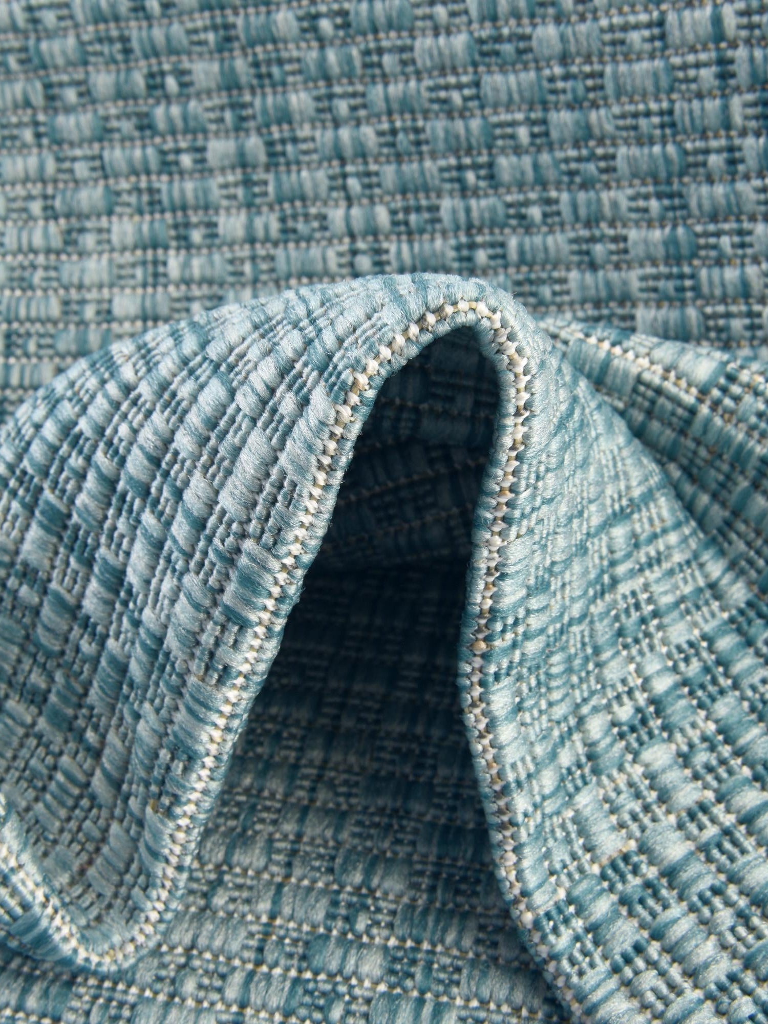 Aquamarine 13' 1 x 13' 1 Outdoor Solid Square Area Rug Weather Resistant for Patio, Deck, Terrace, Balcony, Porch 100% Polypropylene Minimalist Waterproof Carpet for Sale at Rug Engine