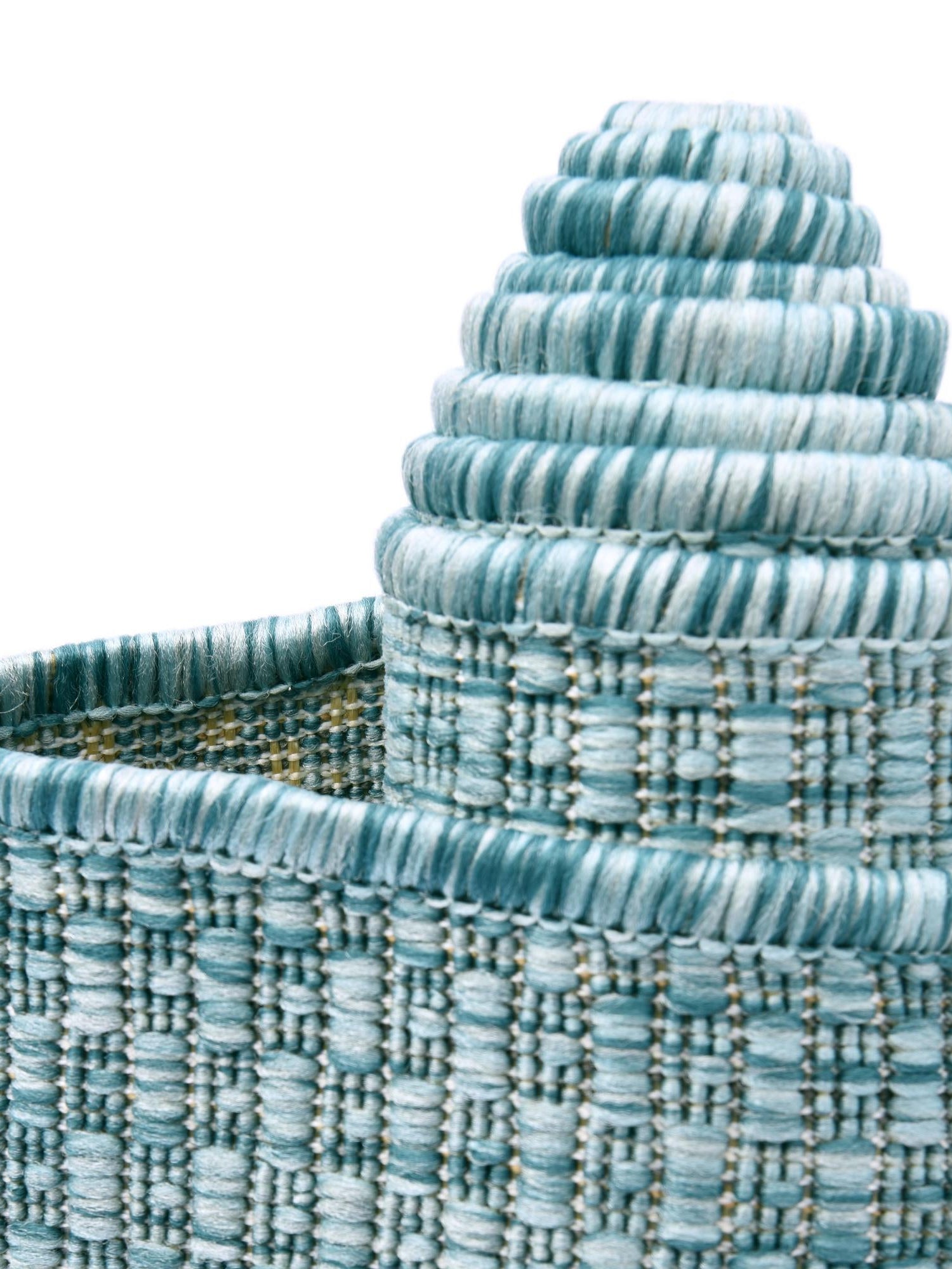 Aquamarine 13' 1 x 13' 1 Outdoor Solid Square Area Rug Weather Resistant for Patio, Deck, Terrace, Balcony, Porch 100% Polypropylene Minimalist Waterproof Carpet for Sale at Rug Engine