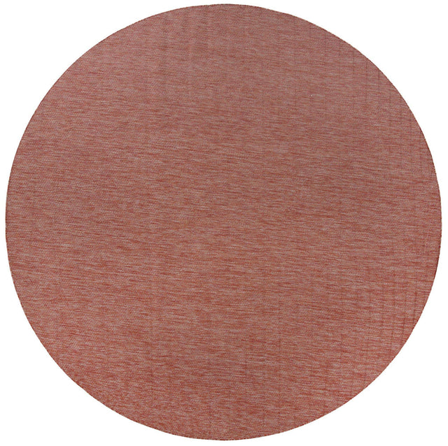 Rust Red 13' 1 x 13' 1 Outdoor Solid Round Area Rug Weather Resistant for Patio, Deck, Terrace, Balcony, Porch 100% Polypropylene Minimalist Waterproof Carpet for Sale at Rug Engine
