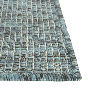 Teal 10' x 10' Outdoor Solid Square Area Rug Weather Resistant for Patio, Deck, Terrace, Balcony, Porch 100% Polypropylene Minimalist Waterproof Carpet for Sale at Rug Engine