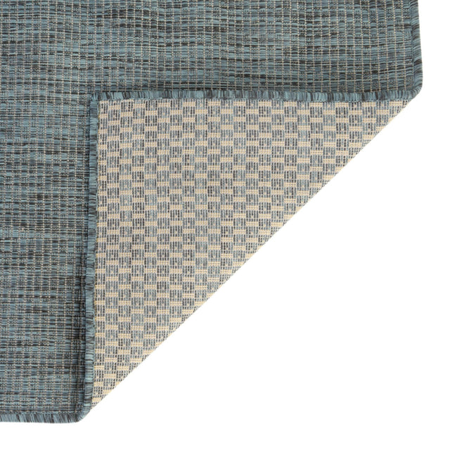 Teal 6' 1 x 6' 1 Outdoor Solid Square Area Rug Weather Resistant for Patio, Deck, Terrace, Balcony, Porch 100% Polypropylene Minimalist Waterproof Carpet for Sale at Rug Engine